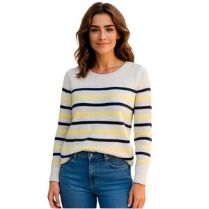 LINE THE LABEL NWT Striped cashmere Lightweight sweater Sz XL